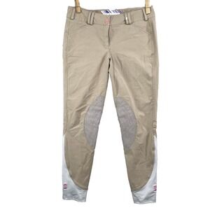 Tredstep Irish Horse Riding Pants Womens 28 Equestrian Breeches Suede Knee Patch